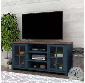 Nantucket Blue Denim And Whiskey 67" TV Stand