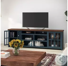 Nantucket Blue Denim And Whiskey 96" TV Stand