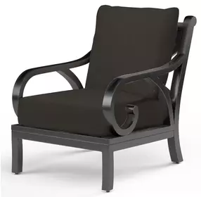 Monterey Spectrum Carbon Upholstered Outdoor Club Chair with Self Welt
