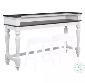 West Chester Light Gray Oak and Distressed White Bar/Console Set with Power Strip