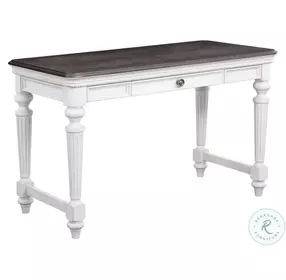 West Chester Light Gray Oak and Distressed White Writing Desk