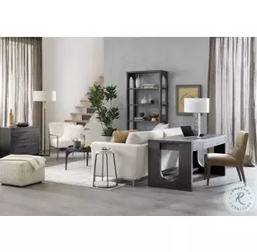 Commerce And Market Black Wood Etagere