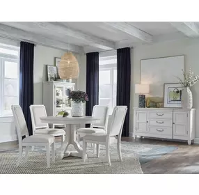 Willowbrook Egg Shell White 66" Extendable Oval Dining Table