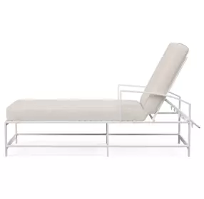 Bristol Canvas Natural 76" Outdoor Chaise with Self Welt
