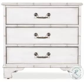 Charleston White 3 Drawer Nightstand