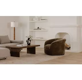 Thora Dark Green Upholstered Lounge Chair