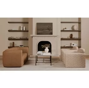 Leo Taupe Upholstered Accent Chair