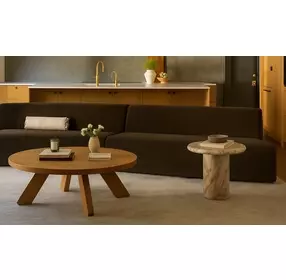 Naomi Dark Brown 2 Piece Convex Modular Sectional