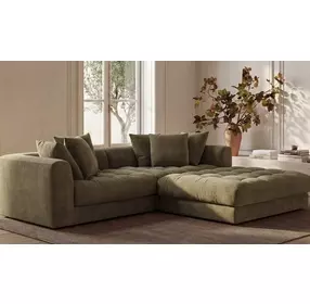 Davie Olive Performance Fabric Upholstered Rectangular Ottoman
