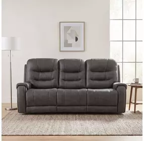 Oberon Dark Gray Double 87" Reclining Sofa