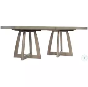 Affinity Gray 78" Rectangular Pedestal Extendable Dining Room Set