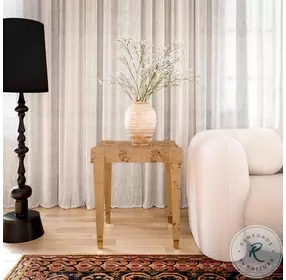 Brandyss Honey Burl End Table