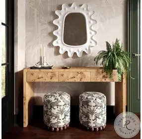 Brandyss Natural Burl Console Table