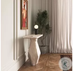 Esme Faux Marble Long Console Table