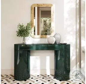 Mira Deep Green High Gloss Console Table