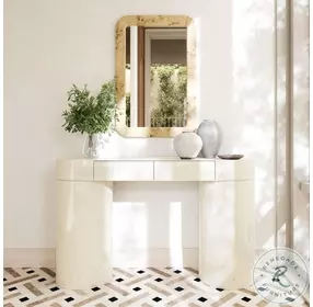 Mira Cream High Gloss Console Table