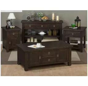 Kona Grove Chocolate Dark Brown Storage Cocktail Table
