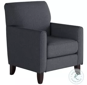 Truth or Dare Blue Navy Straight Arm Accent Chair