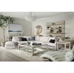 Cascade Lacquered Burlap Square Cocktail Table