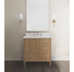Odin Cerused Oak Carrera Marble Top 31" Bath Vanity