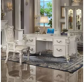Vendome Antique Pearl 74" Executive Writing Desk