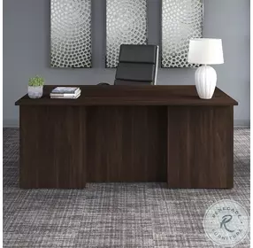 Office 500 Black Walnut 72" Large Executive Desk