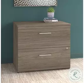Office 500 Modern Hickory 36" 2 Drawer Lateral File Cabinet