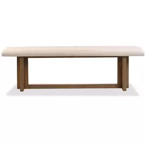 Valmont Beige Upholstered Dining Bench