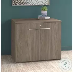 Office 500 Modern Hickory 36" Storage Cabinet With Doors