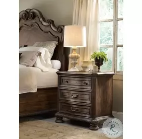Rhapsody Rustic Walnut Three Drawer Nightstand