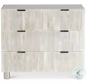 Salka Selenite Crystals And White Lacquer Nightstand