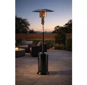 Solara Hammered Black Outdoor Standing Heater