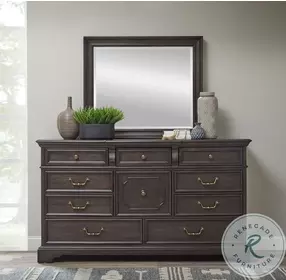 Hickory Creek Brown Velvet Dresser Mirror