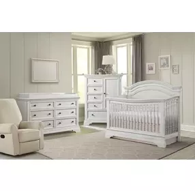 Olivia Brushed White 6 Drawer Dresser