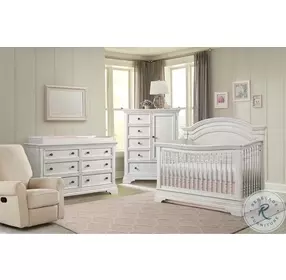 Olivia Brushed White Arch Top Convertible Standard Crib