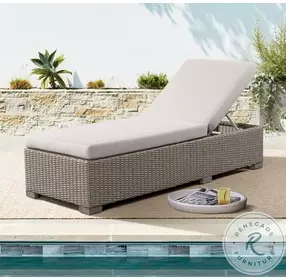 Camal White Cream Outdoor Chaise Lounge