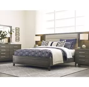 Cascade Sable 4 Drawer Door Garrison Bureau with Rectangular Landscape Mirror