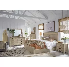 Sunset Cove Sanibel Brown 2 Drawer Nightstand with USB Charging