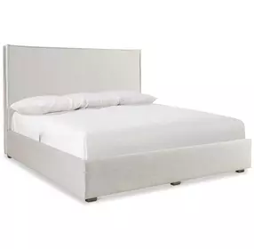 Highland Park Morel and Beige King Upholstered Storage Panel Sawyer Bed