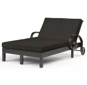 Monterey Spectrum Carbon 78" Outdoor Double Chaise with Self Welt