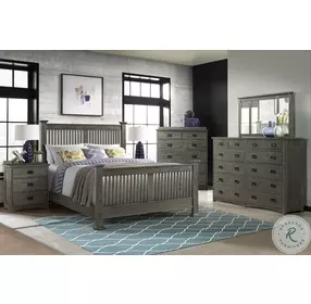 Oak Park Brushed Pewter 3 Drawer Nightstand