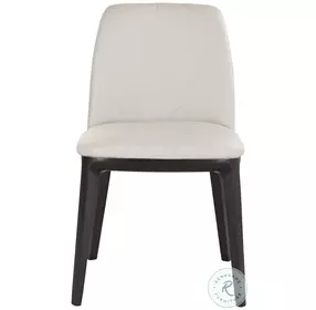 Osaka Light Gray Leather Dining Side Chair