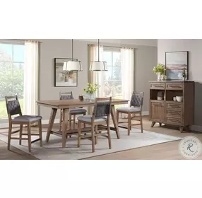 Oslo Weathered Chestnut Extendable Counter Height Dining Table