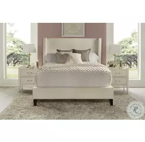 Serenity Himalaya Ivory Queen Upholstered Panel Bed