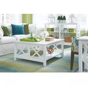 Hampton Pure White Square Coffee Table