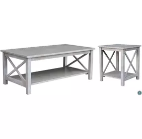 Hampton Taupe Gray Square Coffee Table