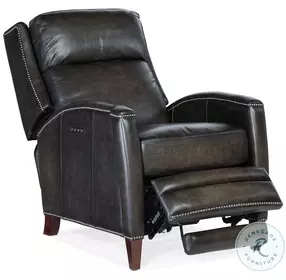 Callan Brown Brindisi Trinita Leather Power Recliner With Power Headrest