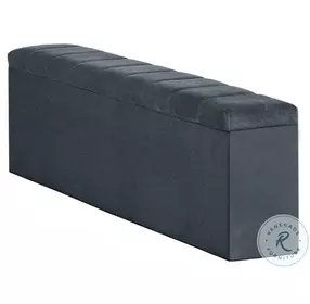Quebec Grey Upholstered Side Storage Bench