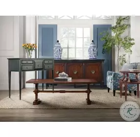Charleston Green 5 Drawer Console Table