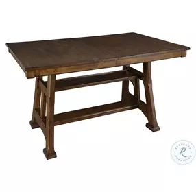 Ozark Mango Trestle Extendable Counter Height Dining Room Set